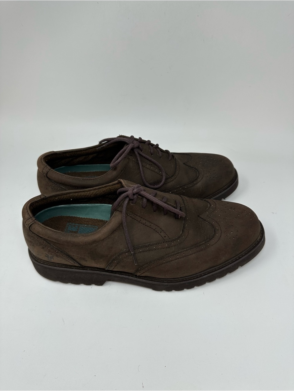 FRYE MEDFORD Men's Brown Leather Wing Tip Oxfords Sz 11.5M